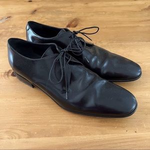 *SOLD*Salvatore Ferragamo Men’s Black Leather Dress Shoes 7.5